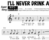 I'll Never Drink Again - Alexander Curly